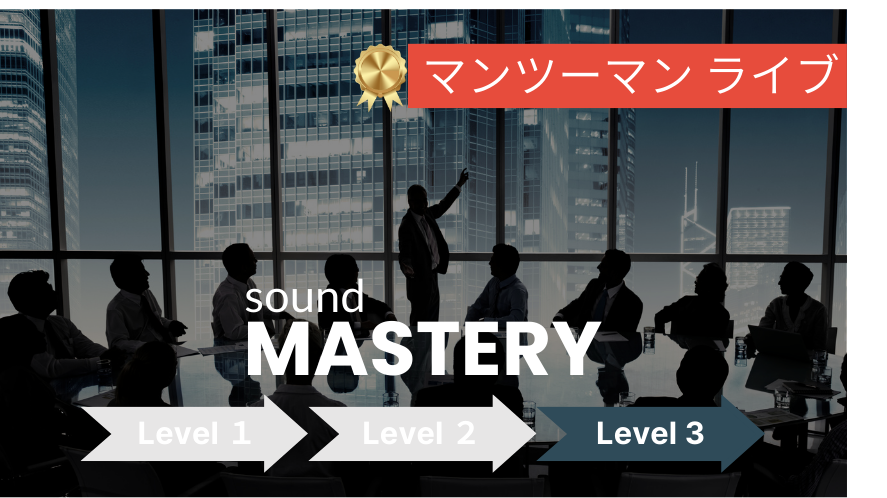 【Level 3】MASTERY マンツーマン・ライブコーチング